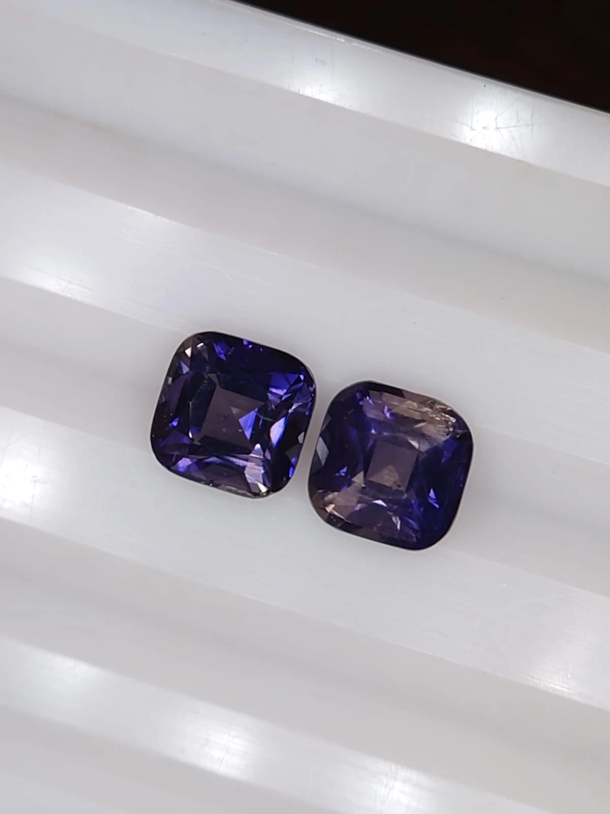 2.65ct Natural  Pair Cushion Faceted Iolite  from Madagascar — view 5